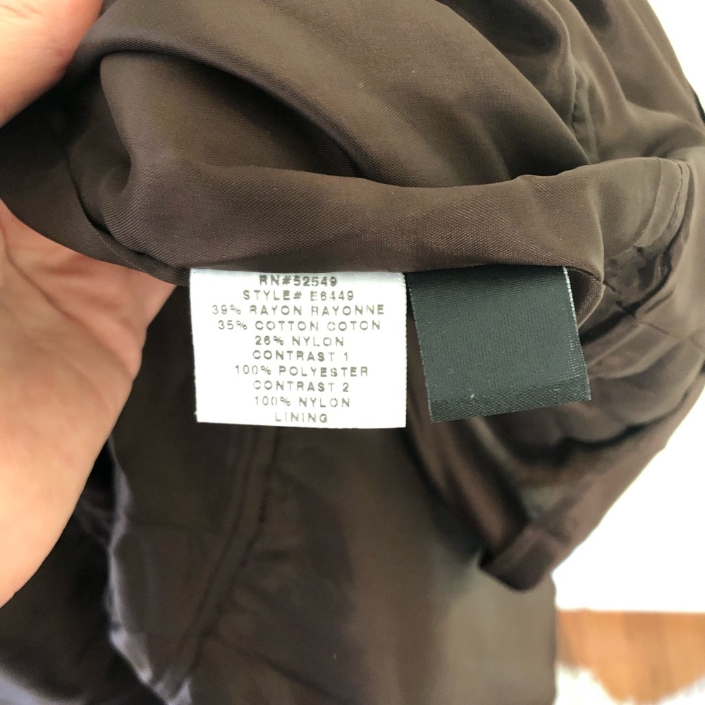 Brown silk dress NWT Saks Fifth Ave - Picture 6 of 9